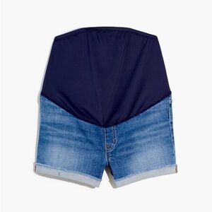 MADEWELL- Maternity Over-the-Belly Denim Shorts in Lavista Wash Size 33